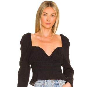 NEW without tags- Free People Chloe Top- Black Size XS